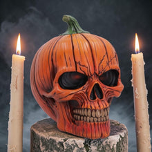 Load image into Gallery viewer, Pumpkin Head Skull Creepy Gothic Halloween Figurine Macabre Horror Decoration
