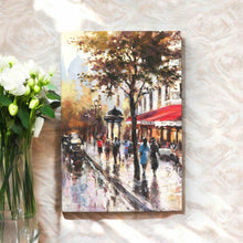 Load image into Gallery viewer, Avenue Champs Elysées Ceramic Art Tile by Brent Heighton - Paris Street Scene - 30X20cm Wall Decor - Ready to Hang - New in Box