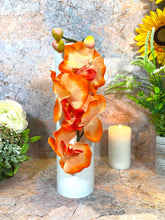 Laden Sie das Bild in den Galerie-Viewer, Artificial Orchids | Life-Like Floral Decor | Faux Flowers White Metal Display | Wall Mounted & Freestanding | Elegant Home Accent-OsirisTradingUK