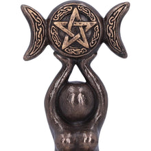 Load image into Gallery viewer, Triple Goddess Tealight Holder Wiccan Altar Decor Pagan Spiritual Alter ornament Statue
