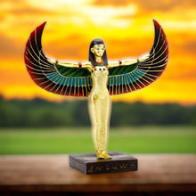Load image into Gallery viewer, Gold Egyptian Winged Isis Figurine 23cm - Ancient Goddess Home Decor Statue