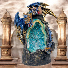 Load image into Gallery viewer, Blue Dragon LED Backflow Incense Burner - Crystal Cave Fantasy Ornament for Home