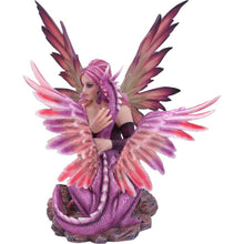 Load image into Gallery viewer, Enchanted Fantasy Fairy & Dragon Figurine Gothic Mythical Creature Ornament Art
