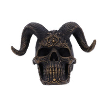 Laden Sie das Bild in den Galerie-Viewer, Diabolus Horned Skull Figurine Gothic Demon Skull Ornament Halloween Horror Statue