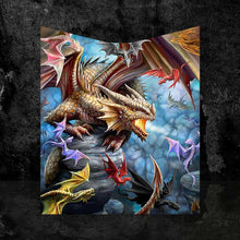 Load image into Gallery viewer, Gothic Anne Stokes Dragon Clan Blanket Large Fantasy Art Throw for Home Decor