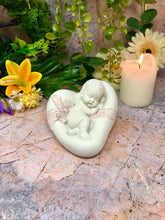 Laden Sie das Bild in den Galerie-Viewer, Beautiful Peaceful Baby Resting on Heart Angel Cherub Ornament A Present for Expecting Couples-OsirisTradingUK