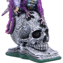 Laden Sie das Bild in den Galerie-Viewer, Mystical Dragon on Skull And Book Statue Gothic Decor Fantasy Figurine Ornament