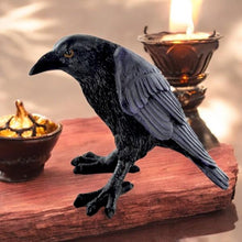 Load image into Gallery viewer, Enchanting Raven Figurine - Gothic Resin Sculpture - Mystical Home Decor - 11.5 cm