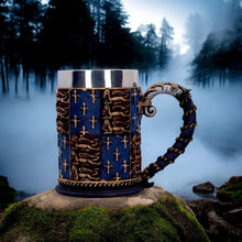 Load image into Gallery viewer, Fleur-De-Lys Lion Tankard 14 cm - Medieval Gothic Knight Mug, Historical Drinkware