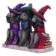 Load image into Gallery viewer, Three Wise Witchy Kittys Ornament – 15.3cm Gothic Cat Decor