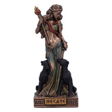 Charger l'image dans la galerie, Hecate Goddess of Witchcraft Statue Bronze Pagan Figurine Triple Moon Statue