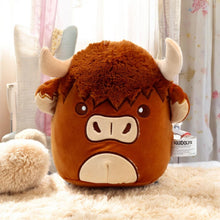 Load image into Gallery viewer, Squidglys Highland Coo Cow Plush Soft Stuffed Animal Cuddle Buddy Cute Gift 22cm