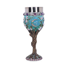 Load image into Gallery viewer, Triple Moon Goddess Maiden Goblet Chalice Wiccan Pagan Celtic Altar Drink Cup