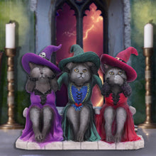 Load image into Gallery viewer, Three Wise Witchy Kittys Ornament – 15.3cm Gothic Cat Decor
