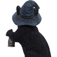 Laden Sie das Bild in den Galerie-Viewer, Fantasy Witch Cat Figurine Gothic Cat Familiar Lantern & Skull Necklace Statue