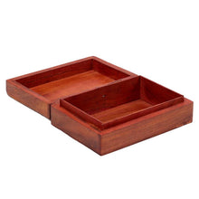 Load image into Gallery viewer, Sheesham Wood Pentagram Jewellery Box Pagan Witchcraft Altar Storage Chest 17.5cm