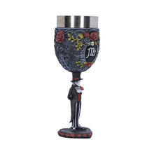 Load image into Gallery viewer, Gothic Skeleton Mr Goblet Day of the Dead Wine Chalice Macabre Art Decor