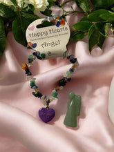Load image into Gallery viewer, Gemstone Bracelet with Angel Charm & Small Aventurine Crystal Angel - Spiritual Healing Gift