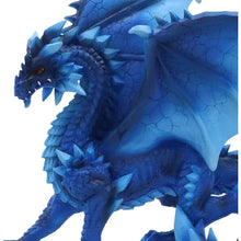 Load image into Gallery viewer, Majestic Blue Dragon Figurine Fantasy Sculpture Gothic Mythical Creature ornament