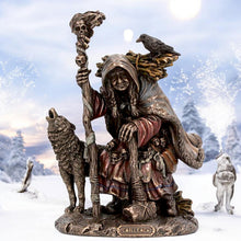 Load image into Gallery viewer, Cailleach Celtic Goddess Bronze Figurine Winter Goddess Statue Gothic Ornament