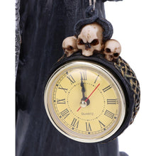 Laden Sie das Bild in den Galerie-Viewer, Grim Reaper Holding Clock Figurine Macabre Fantasy Statue Gothic Horror Home Decor