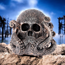 Laden Sie das Bild in den Galerie-Viewer, Steampunk Octopus Skull Statue - Gothic Collectible Fantasy Ornament