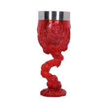 Laden Sie das Bild in den Galerie-Viewer, Clear Red Skull Goblet Dark Fantasy Chalice Gothic Occult Drinkware Macabre Horror