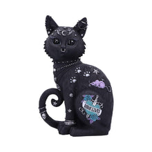 Load image into Gallery viewer, Nine Lives Gothic Cat Figurine – 22cm Collectible Resin Decor with Celestial Symbols,