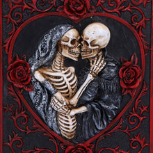 Load image into Gallery viewer, Macabre Skeleton Lovers Grimoire Journal Gothic Horror Couple Notebook Art
