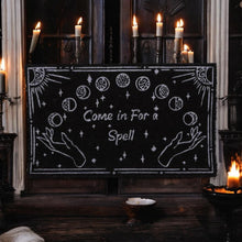 Load image into Gallery viewer, Come in for a Spell" Witchcraft Doormat | 45x75cm Coco PVC Backed | Gothic Decor
