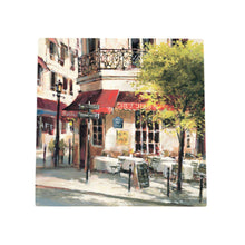 Load image into Gallery viewer, Brent Heighton THE CORNER CAFE Ceramic Art Tile 20x20 cm Paris Wall Decor, Ready to Hang Gift Boxed