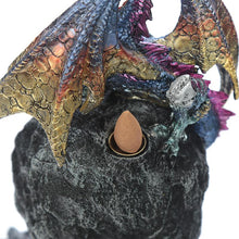 Load image into Gallery viewer, Dragon Incense Burner with Multicolor LED Light - Mystical Fantasy Resin Figurine