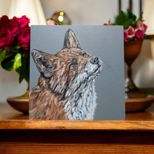Load image into Gallery viewer, PATIENCE" Ceramic Art Tile by Sam Fenner - 20x20 cm - Ready to Hang Wall Art - Animal Portrait - Unique Gift - Home Decor