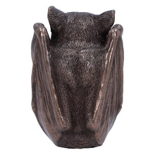 Load image into Gallery viewer, Bronze Bat Snuggle Box 8.5cm | Hand-Painted Gothic Decor | Cast Resin Bat Storage