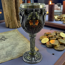 Load image into Gallery viewer, Medieval Viking Goblet Norse Warrior Chalice Resin Drinking Cup Fantasy Decor
