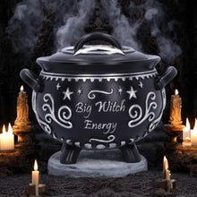 Load image into Gallery viewer, Big Witch Energy Cauldron Storage Box | Wiccan Witchcraft Decor | Hand-Painted