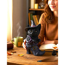 Load image into Gallery viewer, Mischievous Familiar Black Cat Figurine Witch Shoe Ornament Gothic Wiccan Decor