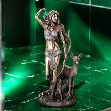 Load image into Gallery viewer, Artemis Greek Goddess Bronze Statue | Huntress Figurine by Nemesis Now 29cm