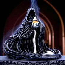 Laden Sie das Bild in den Galerie-Viewer, Gothic Backflow Incense Burner Grim Reaper Haunted Halloween Horror Statue