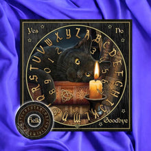 Load image into Gallery viewer, Witching Hour Spirit Board - MDF Gothic Black Cat Ouija Board Decor, Mystic Divination