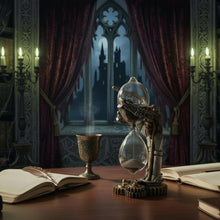Laden Sie das Bild in den Galerie-Viewer, Mechanical Steampunk Hourglass Skeleton Sand Timer Industrial Gothic Ornament