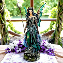 Load image into Gallery viewer, Fantasy Night Spirit Fairy Statue Gothic Moon Sorceress Enchanted Figurine Statue