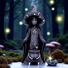 Laden Sie das Bild in den Galerie-Viewer, Dazzle Little Souls Figurine Witch Spirit with Cauldron Fantasy Wiccan Gothic Decor