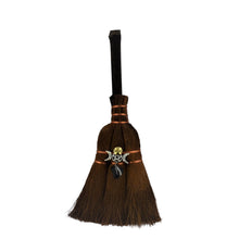 Load image into Gallery viewer, Copper Witch Broom for Pagan Altar | 24 cm Wicca Ritual Decor