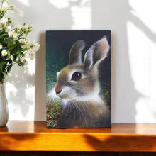 Load image into Gallery viewer, Bunny Ceramic Art Tile by D. Finney | 30x20cm | Wall Decor Ready to Hang