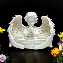 Laden Sie das Bild in den Galerie-Viewer, Elegant Cherub Tea Light Holder Praying Heaven Angel Candle Ornament Divine Art
