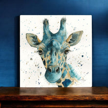 Load image into Gallery viewer, GENEVIEVE Giraffe Ceramic Art Tile by Bree Merryn - 20x20cm Wall Decor - Ready to Hang - Nature-Inspired Home Art