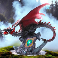 Load image into Gallery viewer, Majestic Fantasy Dragon Figurine with LED Light Up Base Mystical Crystal Core Art Decor