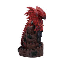 Laden Sie das Bild in den Galerie-Viewer, Fire Dragon Tower Burner Backflow Incense Holder Fantasy Gothic Statue Decor