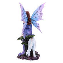 Load image into Gallery viewer, Mystical Fairy Figurine with Wolf Mythical Fantasy Sculpture Home Decor Ornament